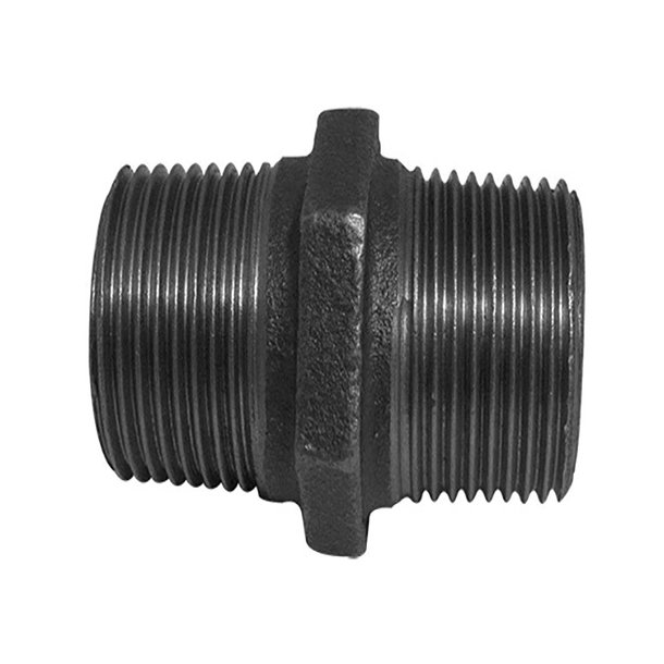 Ansatsnippel, BSP utv. x BSP utv. G 1/2" M G 1/2" M St&aring;l - sort