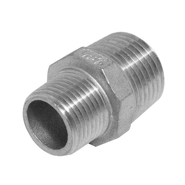 Ansatsnippel, BSP utv. x BSP utv. G 1/4" M G 1/4" M Syrefast AISI 316